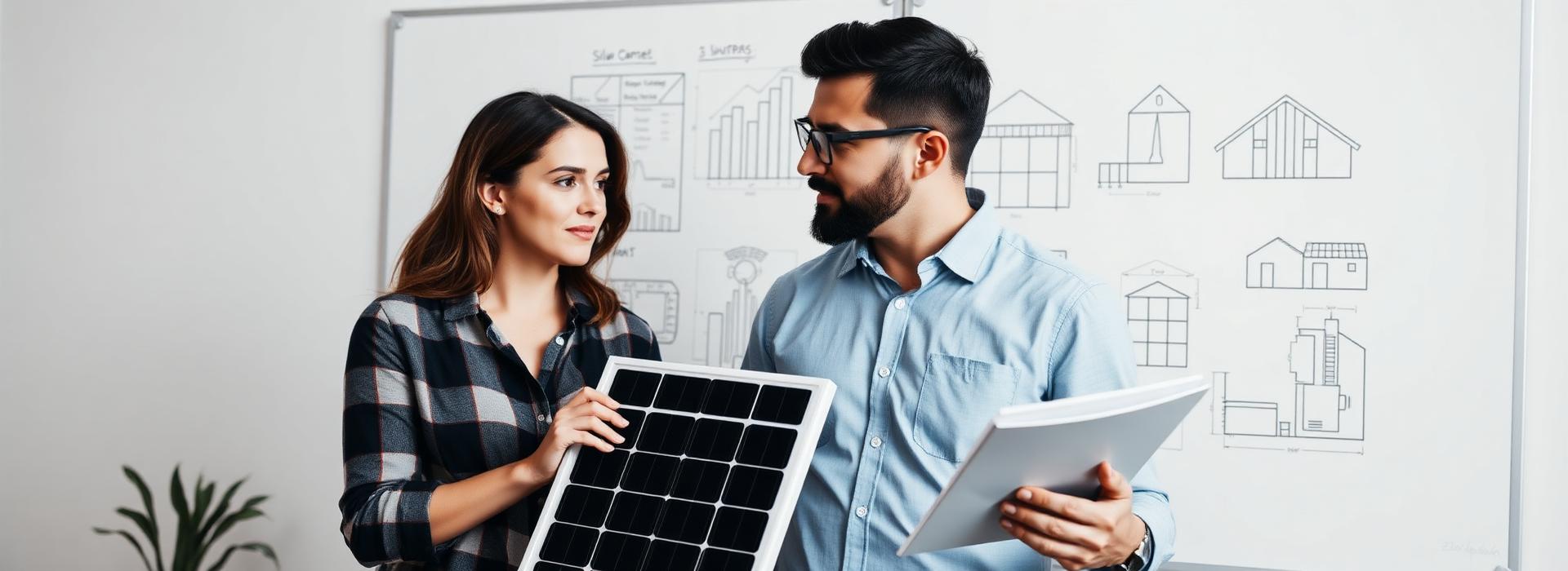 Energized Source team reviewing energy plans